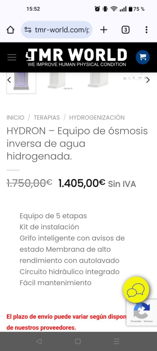 Hydron Hidrogenador agua
