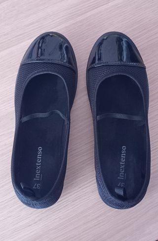 Manoletinas tela con goma talla 37