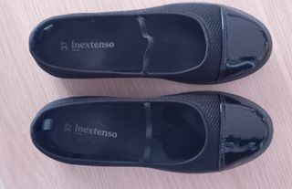 Manoletinas tela con goma talla 37