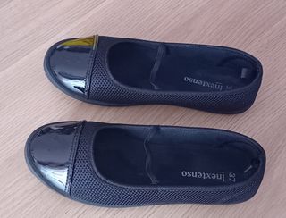 Manoletinas tela con goma talla 37