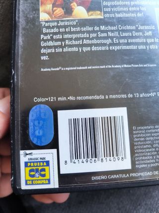 Jurassic Park VHS original.