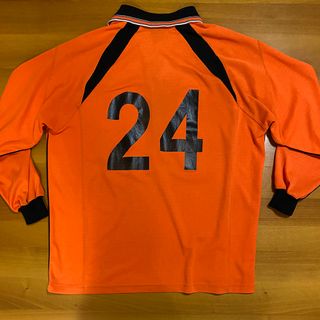 Macron Maglia Manica Lunga Sportiva Arancione Nero