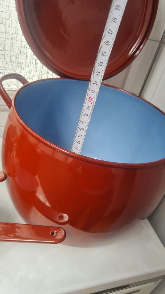 Juego ollas cazos antiguas porcelana esmaltada