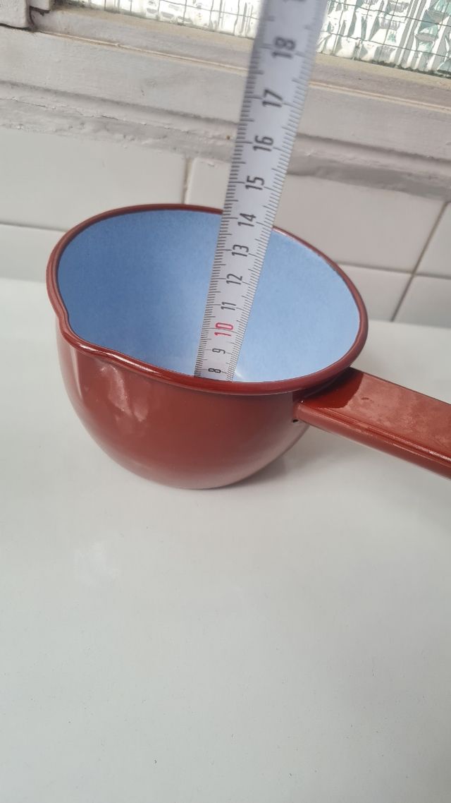 Juego ollas cazos antiguas porcelana esmaltada