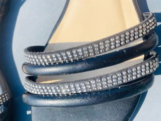 Sandali bassi neri swish jeans con Swarovsky 39