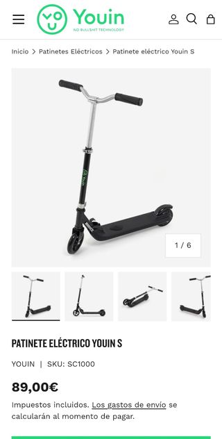 PATINETE ELÉCTRICO YOUIN S