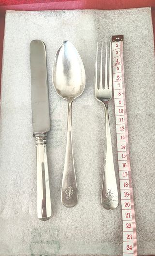 Juego cubiertos individual plata de ley