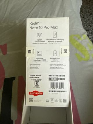 Caja vacia xiaomi redmi note 10 pro max