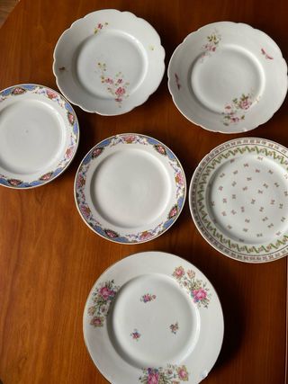 MIX DE PLATOS FRANCESES ANTIGUOS CON DESPERFECTOS