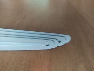 Escuadras blancas, 4 soportes para baldas, 30 x 25