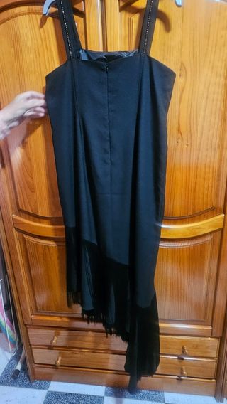 Traje fiesta flecos bordado