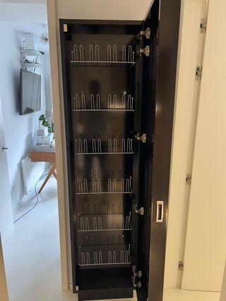 Zapatera Negra con Espejo