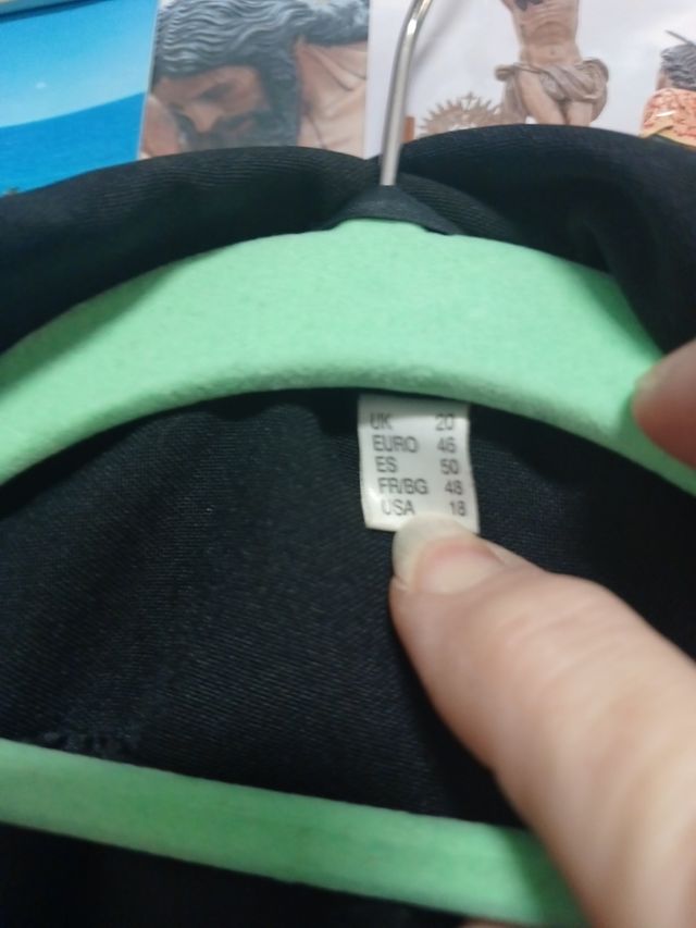 Chaqueta negra de color negro  señora