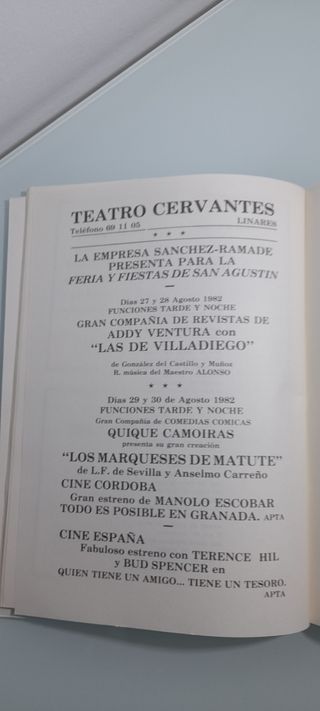 Programa de Feria Linares 1982