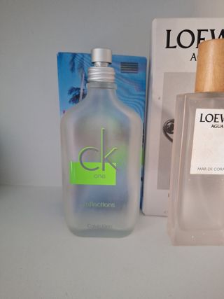 Collezione di 3 bottiglie di profumo vuote