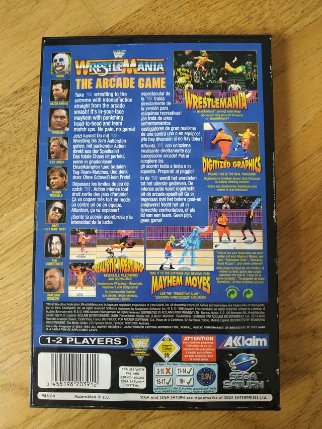 CAJA WWF WrestleMania: The Arcade Game SATURN