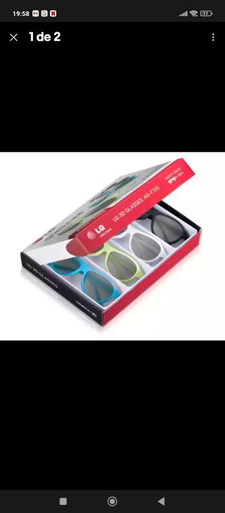 Pack 4 gafas 3D LG