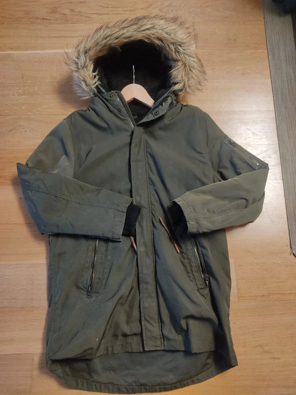Abrigo verde Zara Kids talla 13-14