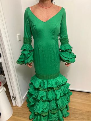 Traje flamenca Verde andalucia