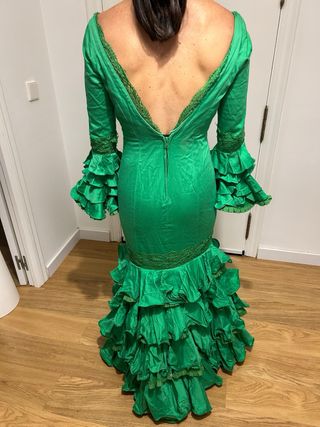 Traje flamenca Verde andalucia