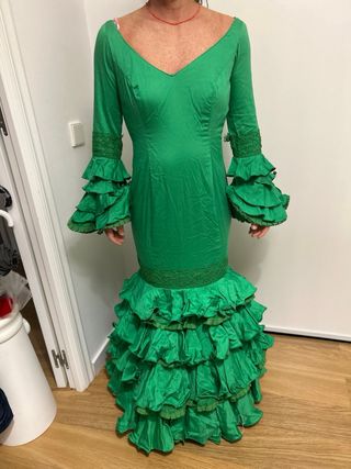 Traje flamenca Verde andalucia