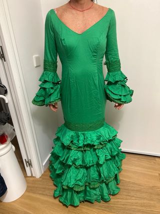 Traje flamenca Verde andalucia