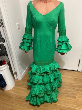 Traje flamenca Verde andalucia