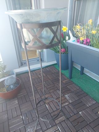 Soporte para macetas de forja.