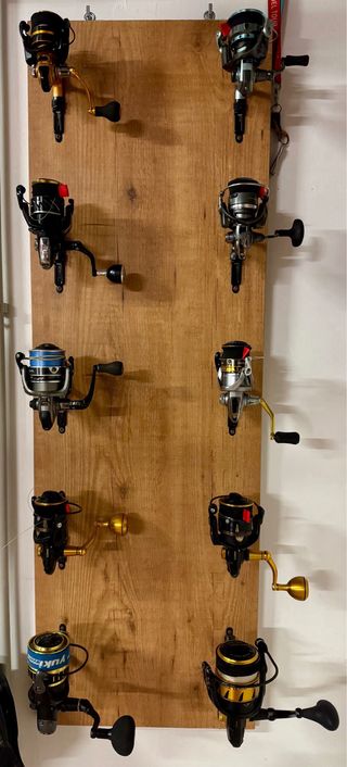 Expositor carretes de pesca