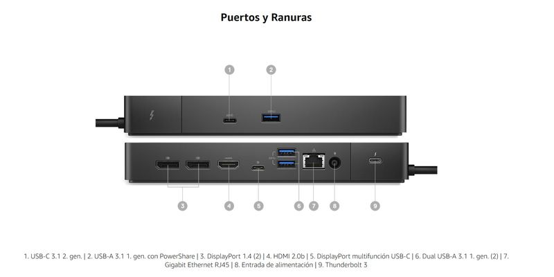 Dell ThunderboltDock WD19TBS 180W Estación base afbeelding 7