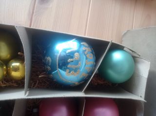 Vecchia scatola per palline di Natale degli anni '70 