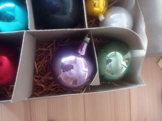 Vecchia scatola per palline di Natale degli anni '70 
