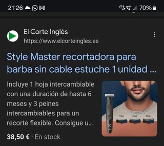 Maquina afeitar y depilar electrica