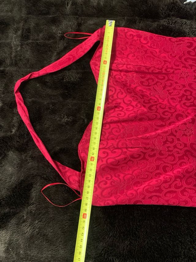 Vestido fiesta rojo jacquard