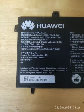 Placa base Huawei matebook d15 2018