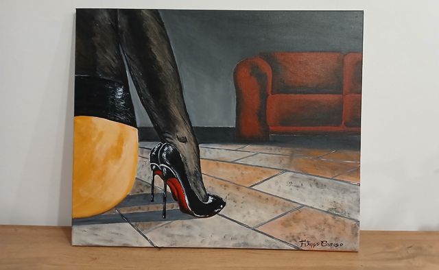 Gambe di Donna, Quadro dipinto a mano