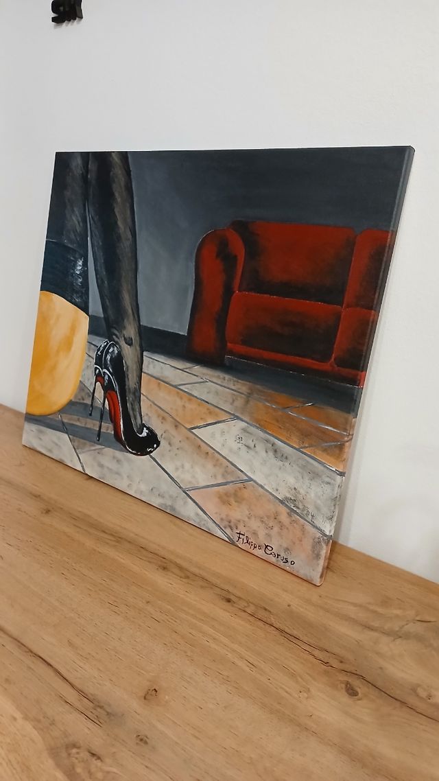 Gambe di Donna, Quadro dipinto a mano