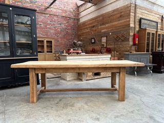 Mesa madera maciza 3 metros patas viga 1