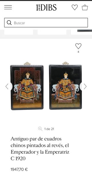 Pinturas inversas chinas antiguas