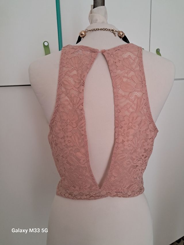 Top in pizzo taglia L Terranova nuovo