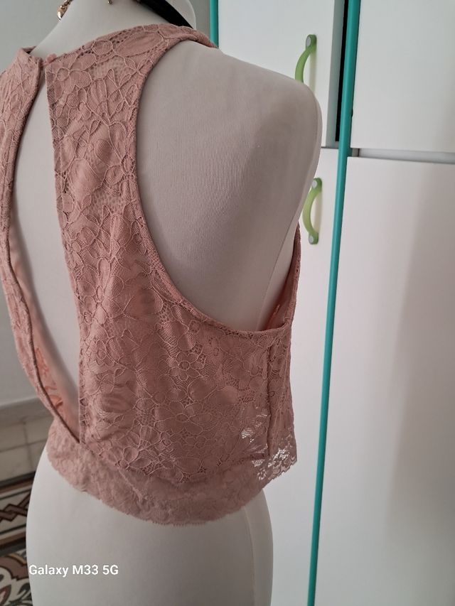Top in pizzo taglia L Terranova nuovo