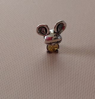 Charm Ratoncito plata y zircon