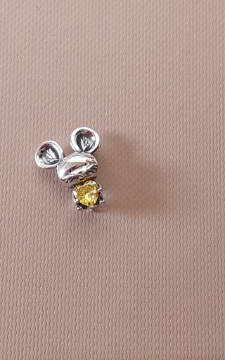 Charm Ratoncito plata y zircon