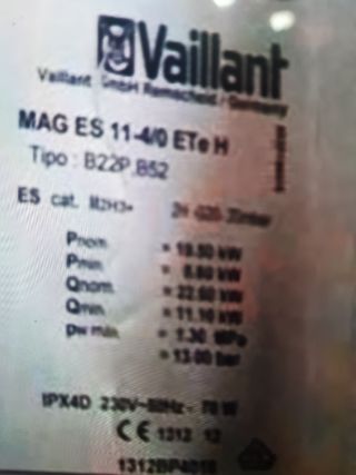 Calentador Vaillant atmoMAG Plus 11-4/0 ET e H