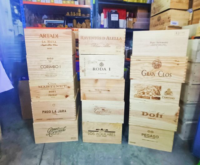 15 cajas de madera manualidades decoración bodegas