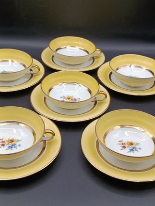 Set tazas café porcelana Limoges