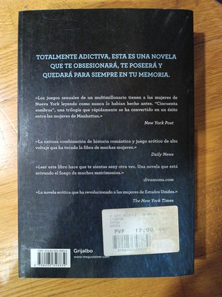 5 libros CINCUENTA SOMBRAS DE GREY