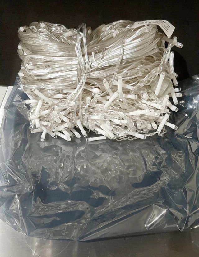 Luz BLANCO CÁLIDO 400 led,10m,8 modos,CORRIENTE E.