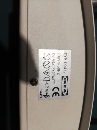 Lampada da parete IKEA anni '80 T9417