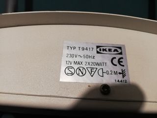 Lampada da parete IKEA anni '80 T9417